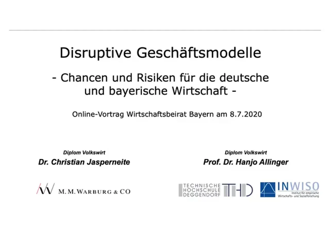 Disruptive Geschäftsmodelle - Folien